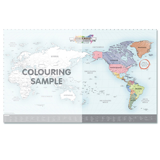 Карта мира-раскраска 'Color' Ver.2