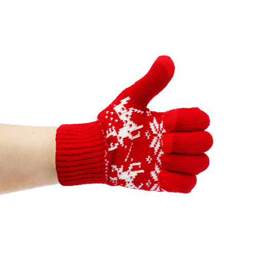 Перчатки сенсорные 'Winter Reindeer' - Красный