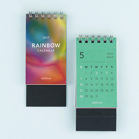 Календарь настольный 2017 'Rainbow'  / Черный
