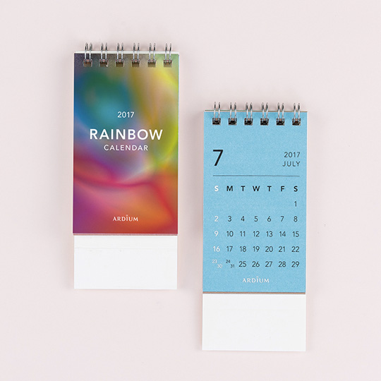 Календарь настольный 2017 'Rainbow'  / Белый
