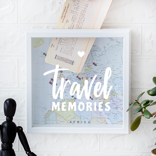 Рамка-копилка светлая 'Travel memories'  / Карта Европы
