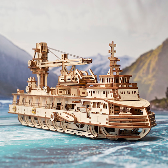 Сборная модель Ugears - Научно-исследовательское судно