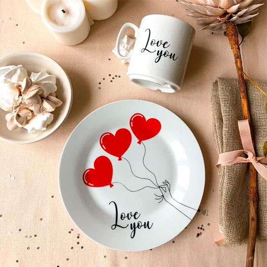 Набор посуды 'Love you'