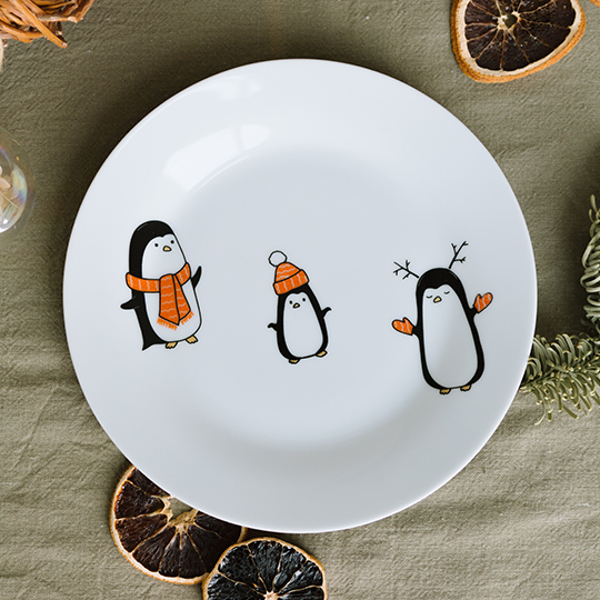Тарелка 'Три пингвина'
