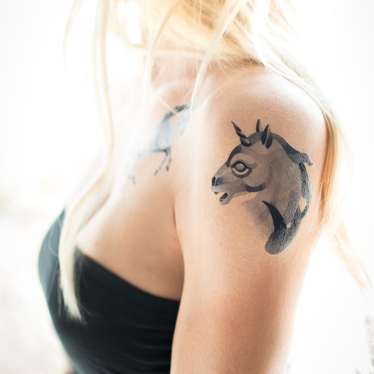 Татуировка переводная Sasha Unisex 'Unicorn Profile'