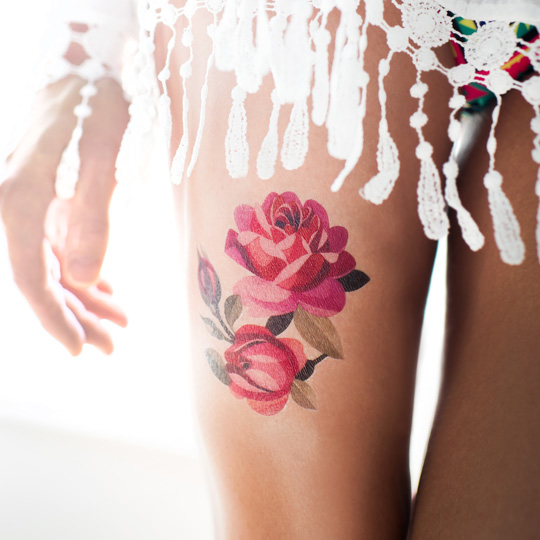 Татуировка переводная Sasha Unisex 'Pink Roses'