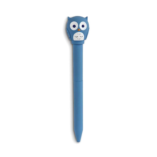 Ручка с подсветкой 'Сова'  / Голубой