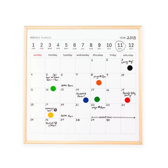 Доска-календарь для заметок 'Your plan'