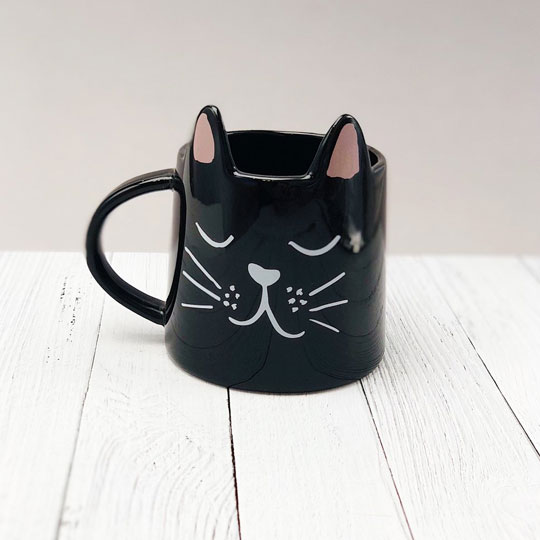 Кружка 'Cute cat'  / Чёрный