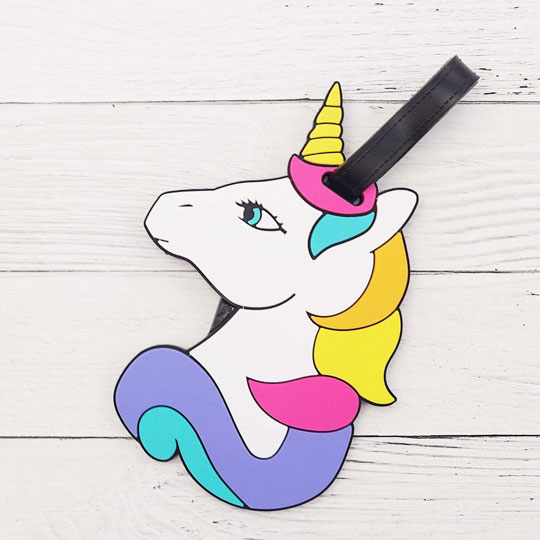 Бирка для багажа 'Colored Unicorn'