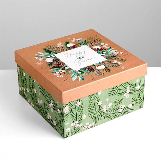 Коробка подарочная 'Green holidays'