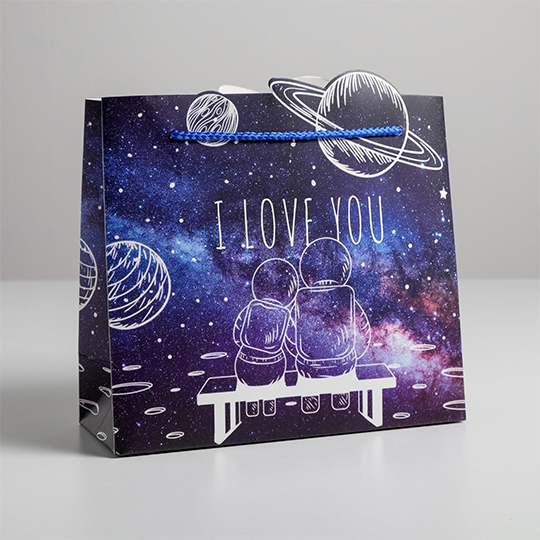 Пакет подарочный 'Spaceman in love'