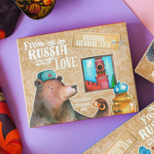 Чай в подарочной упаковке 'Московский медведь'