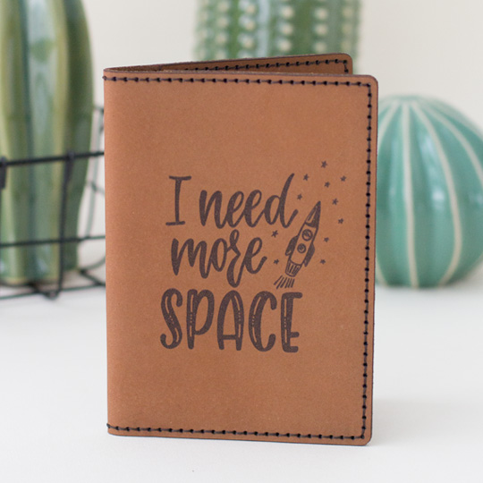 Обложка для паспорта 'Need more space'  / Ореховый