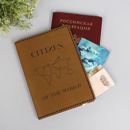Обложка для паспорта 'Citizen of the world'