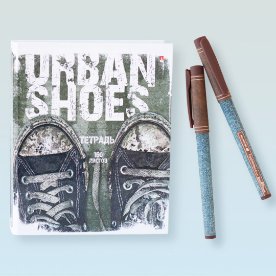 Тетрадь и ручка 'Urban', набор 4 предмета