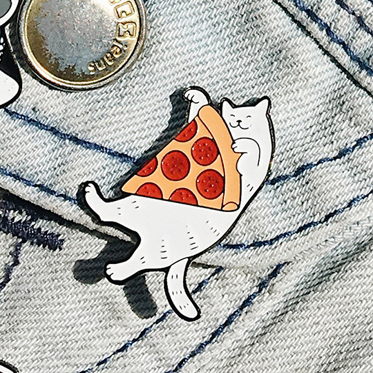 Значок 'Кот с пиццей'