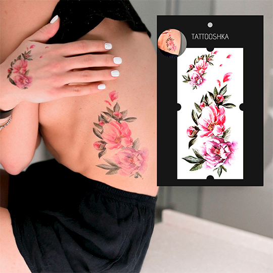 Татуировка 'Акварельные цветы'