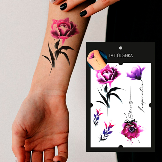 Татуировка 'Изящная роза'