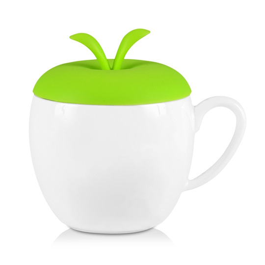 Кружка с крышкой 'Apple'  / Зелёный