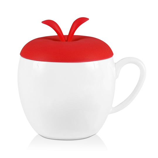 Кружка с крышкой 'Apple'  / Красный