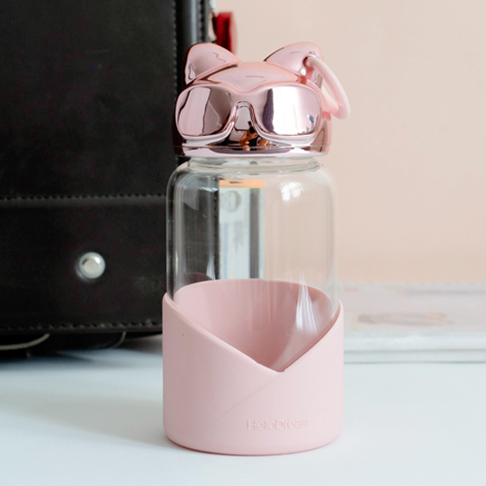 Бутылка для воды 'Cool cat'  / Розовый