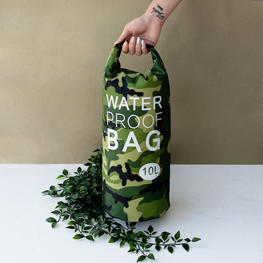 Сумка водонепроницаемая 10 л 'Camouflage'  / Green