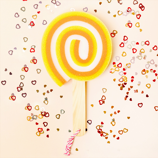 Мочалка-губка 'Lollipop'  / Жёлтый