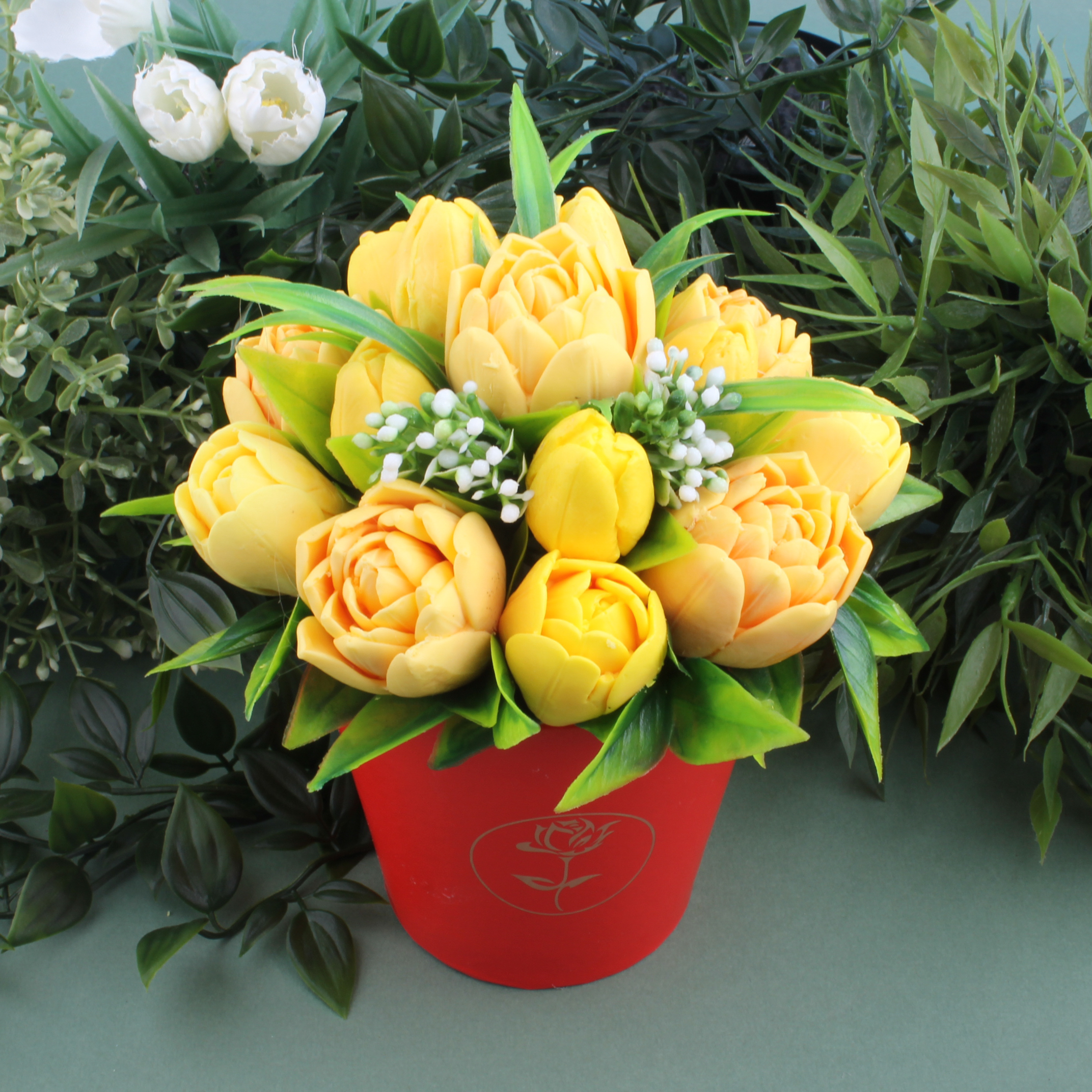 Букет из мыльных цветов 'Тюльпаны'  / Жёлтый