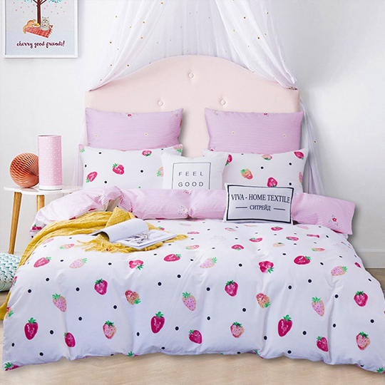 Бельё постельное 'Pink strawberries'