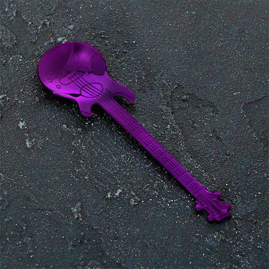 Ложка десертная 'Guitar'  / Фиолетовый