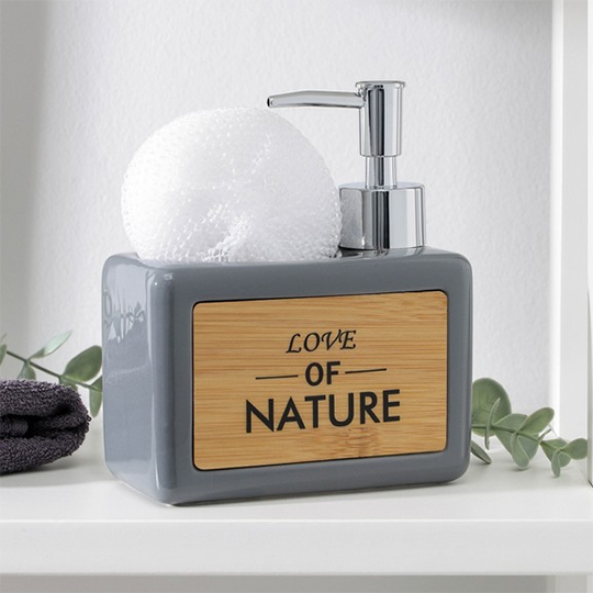 Дозатор для моющего средства 'love of nature'  / Серый