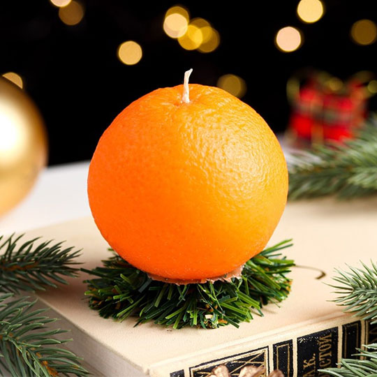Свеча новогодняя 'Апельсинка'